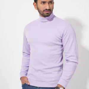 High Neck Sweater (Light Purple)